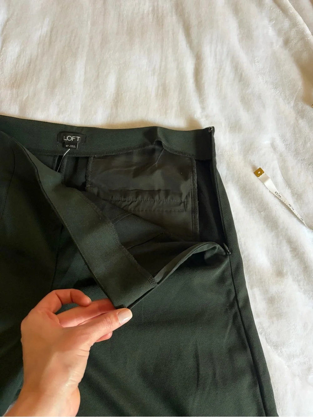 LOFT Tall/ Long Olive Green Wide Leg/ Palazzo Pants